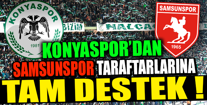 KONYASPOR’DAN TARAFTARLARA TAM DESTEK