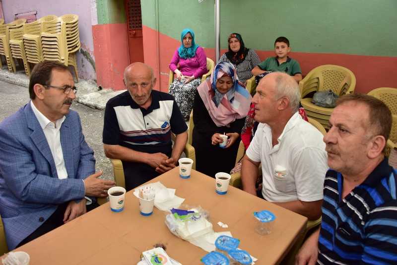 Başkan Şahin Şehit Adem Guven’in ailesini ziyaret etti