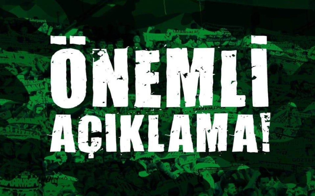 SAKARYASPOR’DAN AÇIKLAMA