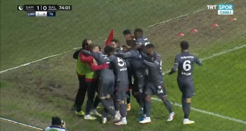 Samsunspor-Balıkesirspor 1-0 İşte Veli Çetin’in Golü